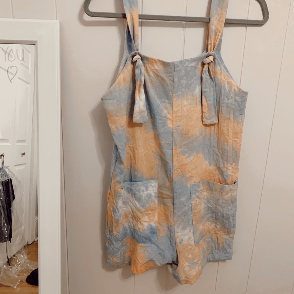 Cute Orange and Blue Romper